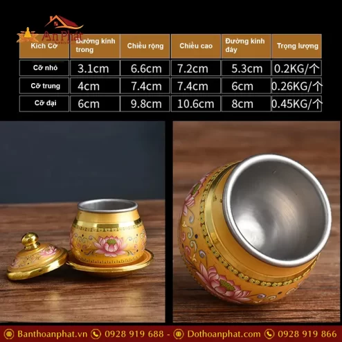 chen nuoc tho hop kim gam hoa sen vang dt38300004