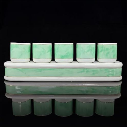 Chén Nước Thờ Sứ Giả Đá Xanh Ngọc DT563