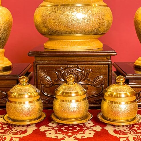 Choé Thờ Đồng Vàng Ánh Kim Cao Cấp DT435