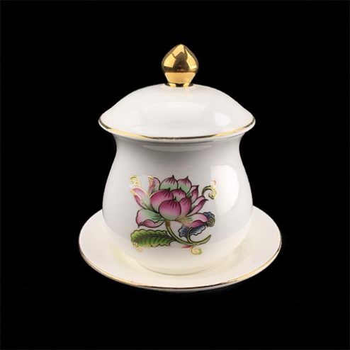 Choé Thờ Sứ Tam Bảo Trắng Nhập Khẩu DT492