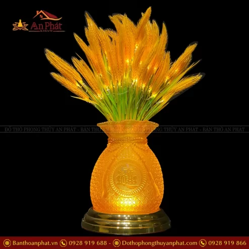 Đèn thờ điện bông lúa Tài Lộc DTD1417 An Phát