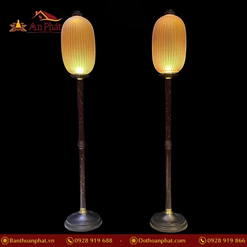 Đèn thờ điện đèn lồng bồ đề thân đồng DTD1415 An Phát