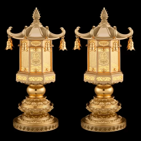 Đèn thờ điện đồng đa diện hình chữ nhật nhiều mẫu DTD1428 An Phát