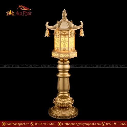 Đèn thờ điện bằng đồng cao cấp nhập khẩu Đài Loan