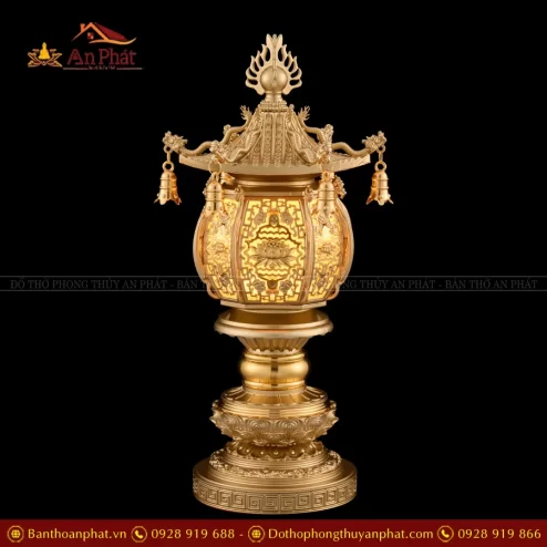 Đèn thờ đồng nhập khẩu Đài Loan