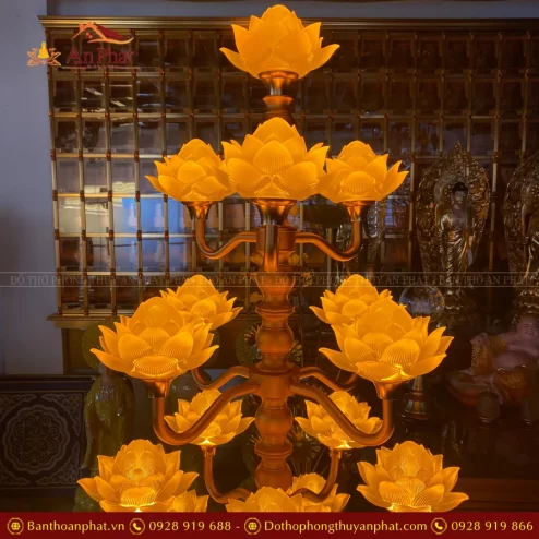 Bông hoa sen lưu ly gồm 13 bông, 19 bông, 17 bông, 34 bông và 49 bông