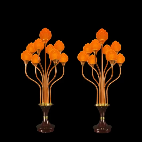 Đèn thờ điện hoa sen lưu ly bông cụp DTD1413 An Phát