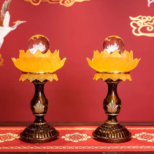 Đèn thờ điện hoa sen lưu ly DTD1362 An Phát