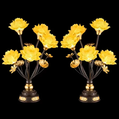 Đèn thờ điện hoa sen xưởng YXG cao cấp DTD1424 An Phát