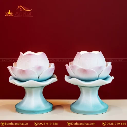 Đèn thờ điện Lưu ly sen 1 bông DTD1384 An Phát
