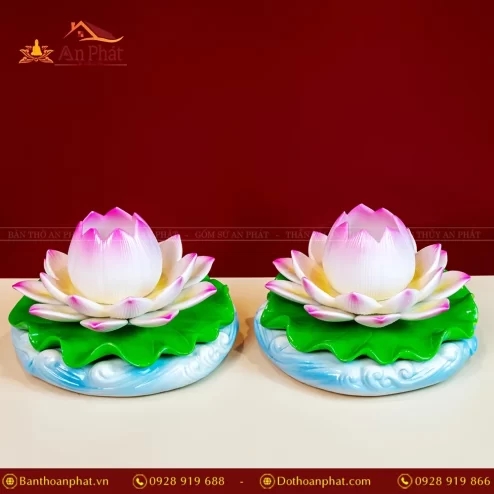 Đèn thờ điện Lưu ly sen nở DTD1386 An Phát
