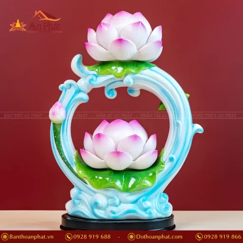 Đèn thờ Hoa sen bằng điện nhập khẩu Đài Loan