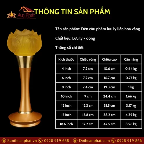 den tho luu ly cuu lien than dong vang hoa sen cup dtd135500014