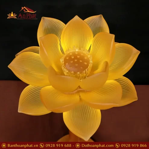den tho luu ly hoa sen chan dong vang cao 55cm dtd137800006