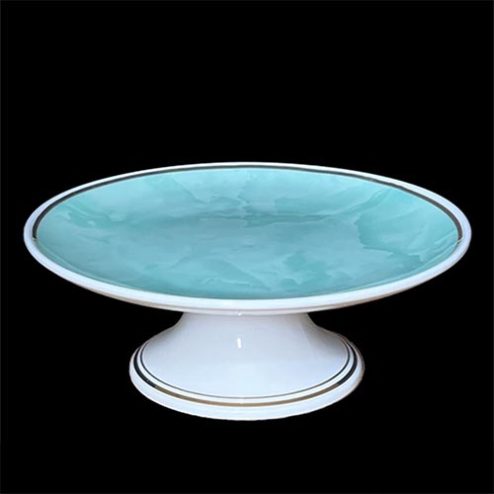 Đĩa Bồng Thờ Sứ Giả Đá Xanh Dương Nhập Khẩu DT539