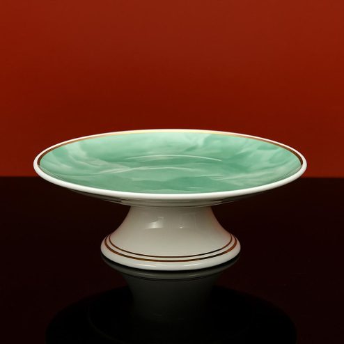 Đĩa Bồng Thờ Sứ Giả Đá Xanh Ngọc Nhập Khẩu DT562