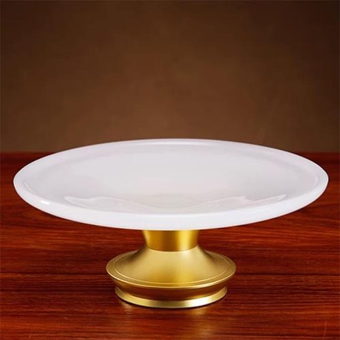 Đĩa Thờ Ngọc Trắng Bọc Đồng Cao Cấp DT580