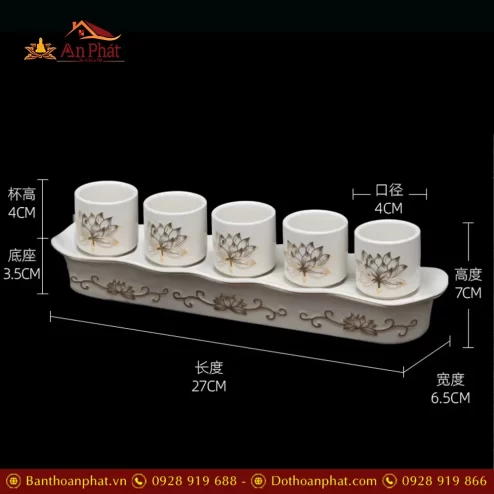 khay chen nuoc tho gom trang hoa sen vien vang dt62700002