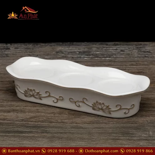 khay chen nuoc tho gom trang hoa sen vien vang dt62700003
