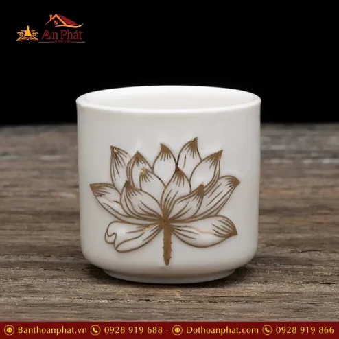 khay chen nuoc tho gom trang hoa sen vien vang dt62700004