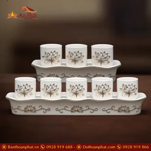 khay chen nuoc tho gom trang hoa sen vien vang dt62700005