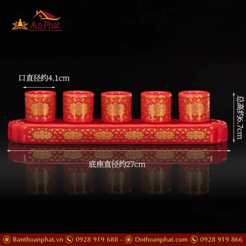 khay chen nuoc tho su gam do hoa sen dt61200005