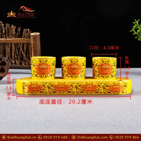 khay chen nuoc tho su gam vang hoa sen dt60400002