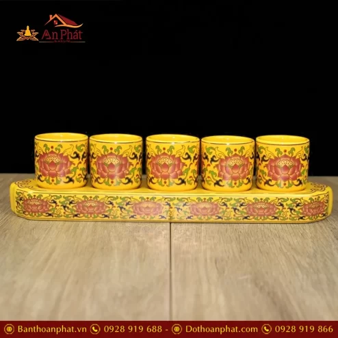 khay chen nuoc tho su gam vang hoa sen dt60400006