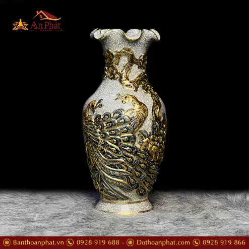 lo hoa bat trang men ran cong dao ve vang 24k mieng luon dt63600002