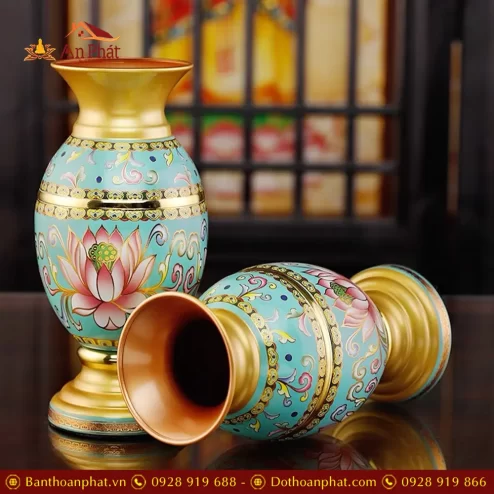 lo hoa hop kim gam hoa sen xanh duong dt37800006