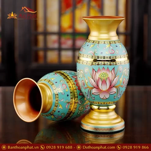 lo hoa hop kim gam hoa sen xanh duong dt37800007