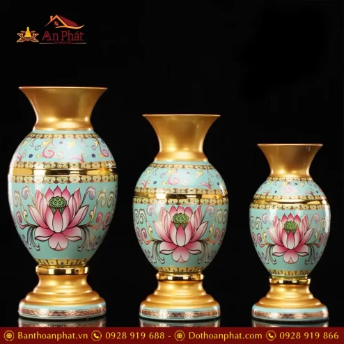 lo hoa hop kim gam hoa sen xanh duong dt37800009