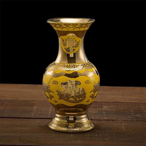 Lọ Hoa Sứ Kim Xa Vàng Nhập Khẩu DT598