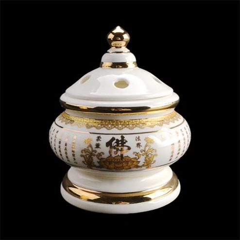 Lư Đốt Trầm Sứ Tâm Kinh Trắng Cao Cấp DT490