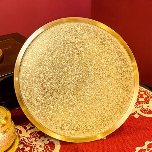 Mâm Bồng Đồng Vàng Ánh Kim Cao Cấp DT436