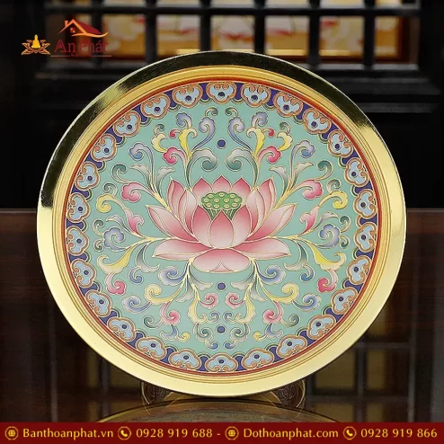 mam bong hop kim gam hoa sen xanh duong dt37700002