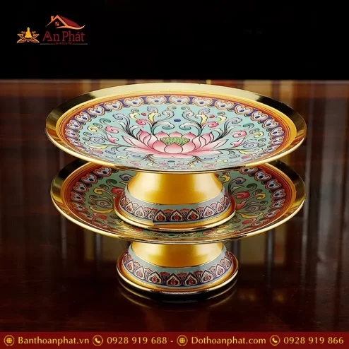 mam bong hop kim gam hoa sen xanh duong dt37700003