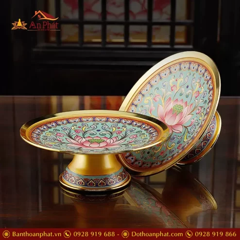 mam bong hop kim gam hoa sen xanh duong dt37700004