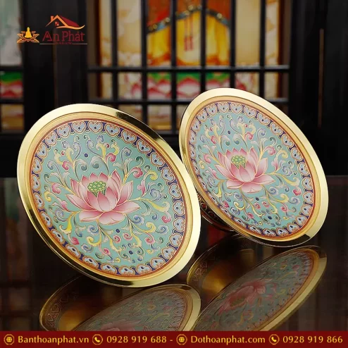 mam bong hop kim gam hoa sen xanh duong dt37700009