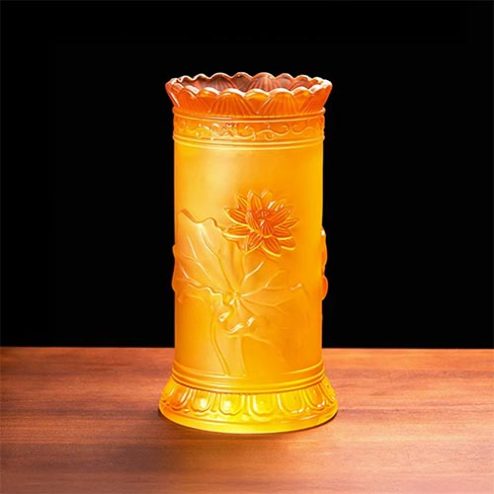 Ống Đựng Hương Lưu Ly Vàng Nhập Khẩu DT572