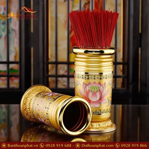 ong huong hop kim gam hoa sen vang cao cap dt38700003