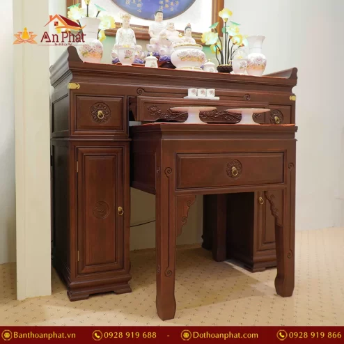 Tủ bàn thờ Phật và gia tiên cao cấp