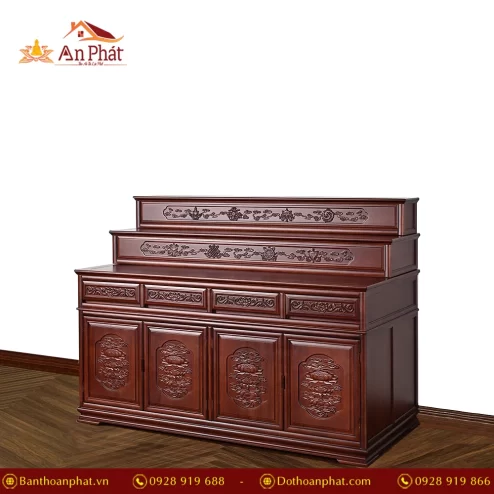 Tủ thờ Phật và Gia tiên tam cấp đẹp