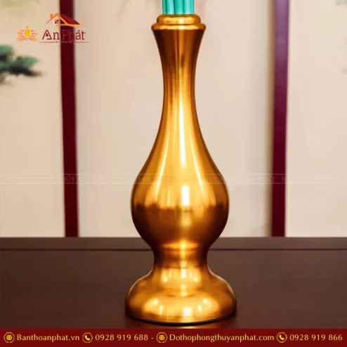 Bình hoa sen thân đồng vàng cao cấp