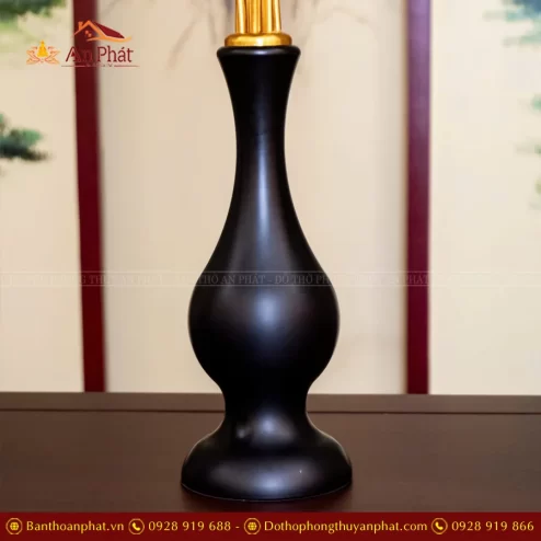 Bình Đồng Màu Đen Trơn