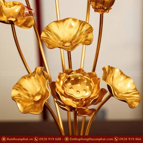 binh hoa sen dong cao cap binh den canh vang dtd1446 6