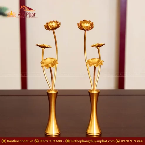 Bình Hoa Sen Đồng Đài Loan Bình Vàng DTD1447 An Phát