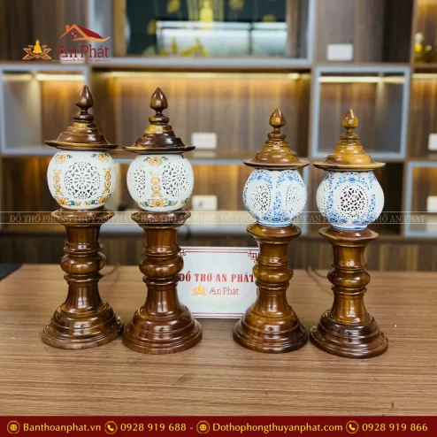 Đèn thờ cúng bằng gỗ đẹp