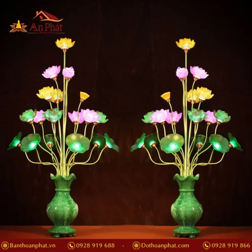 Đèn thờ điện bình ngọc 19 bông cao cấp DTD149 An Phát