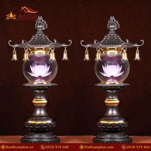 Đèn thờ cúng bằng đồng cao cấp